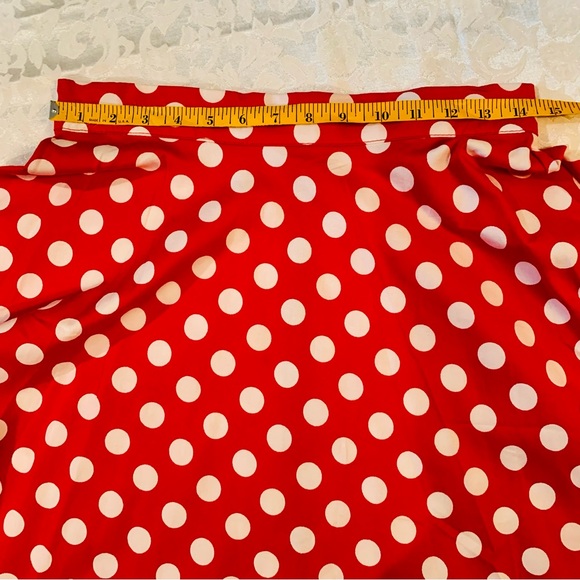 Retro Circle Skirt Red White Polka Dot Disney-Bound Minnie Mouse Med NWOT - Picture 8 of 12